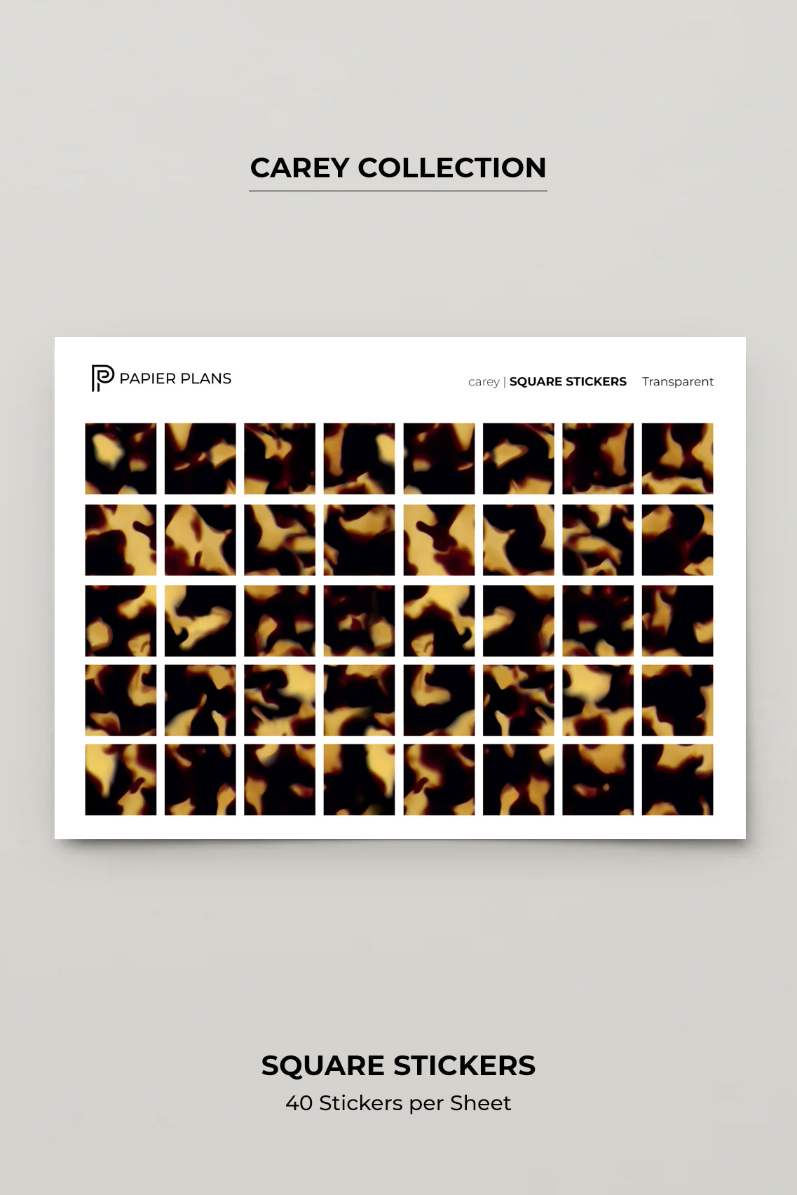 Square Stickers - Carey Print