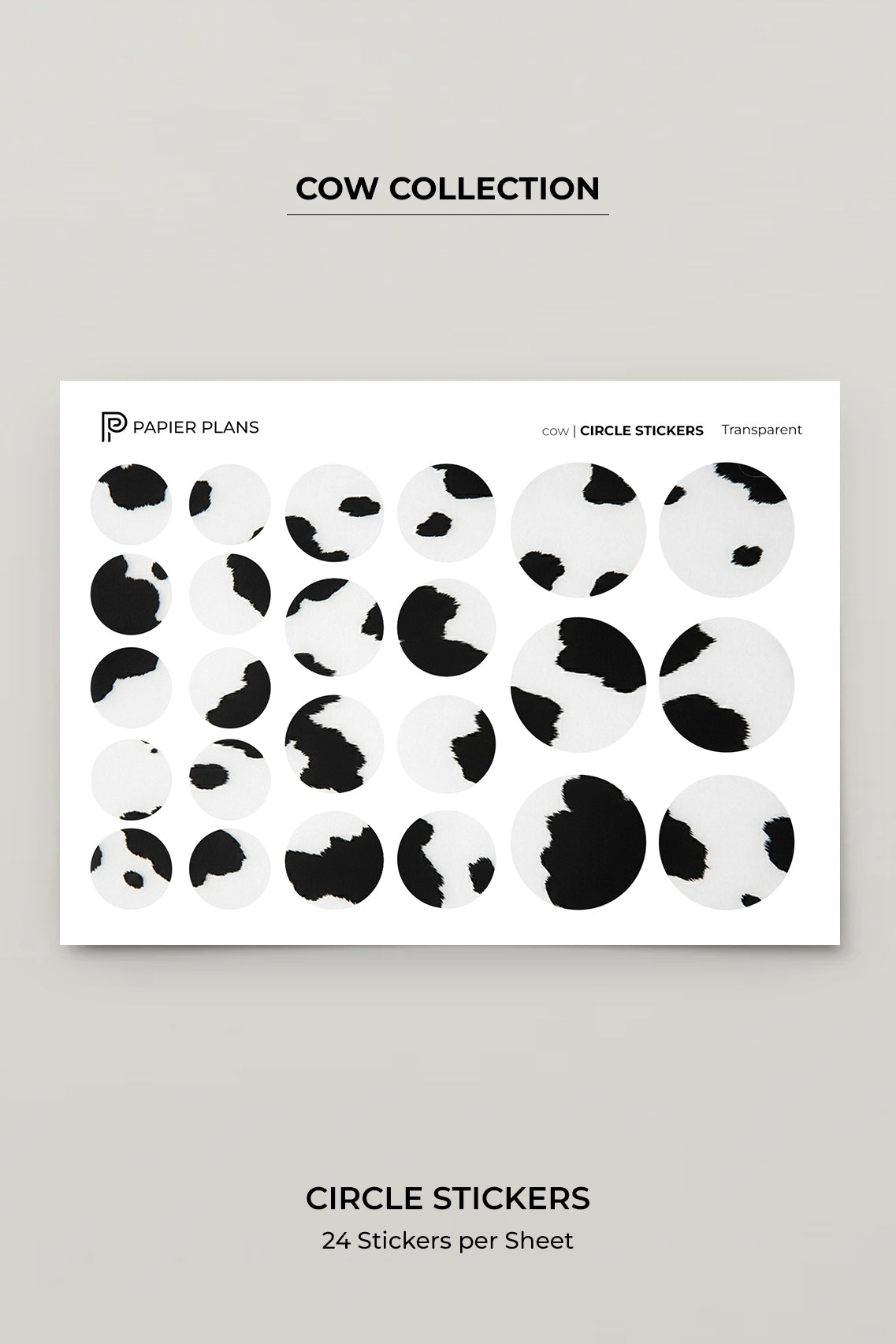Circle stickers - Cow