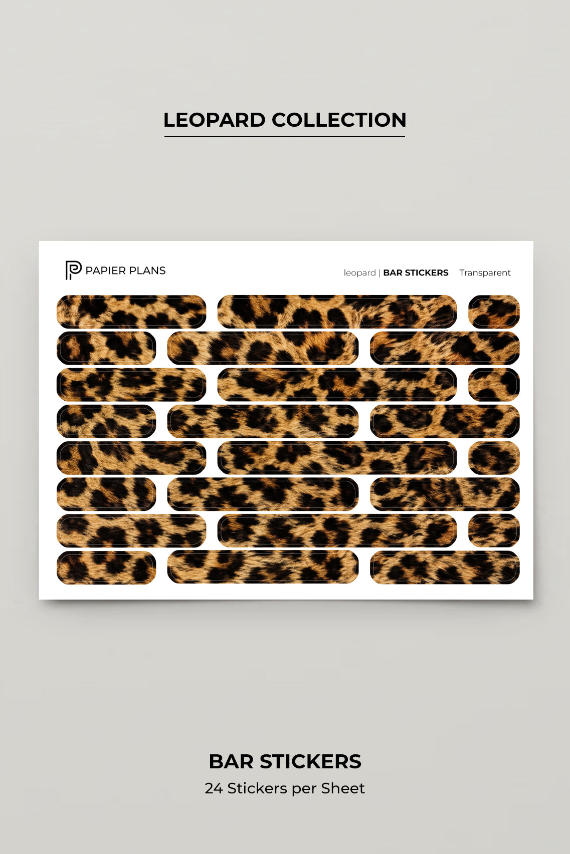 Bar Stickers - Leopard Print