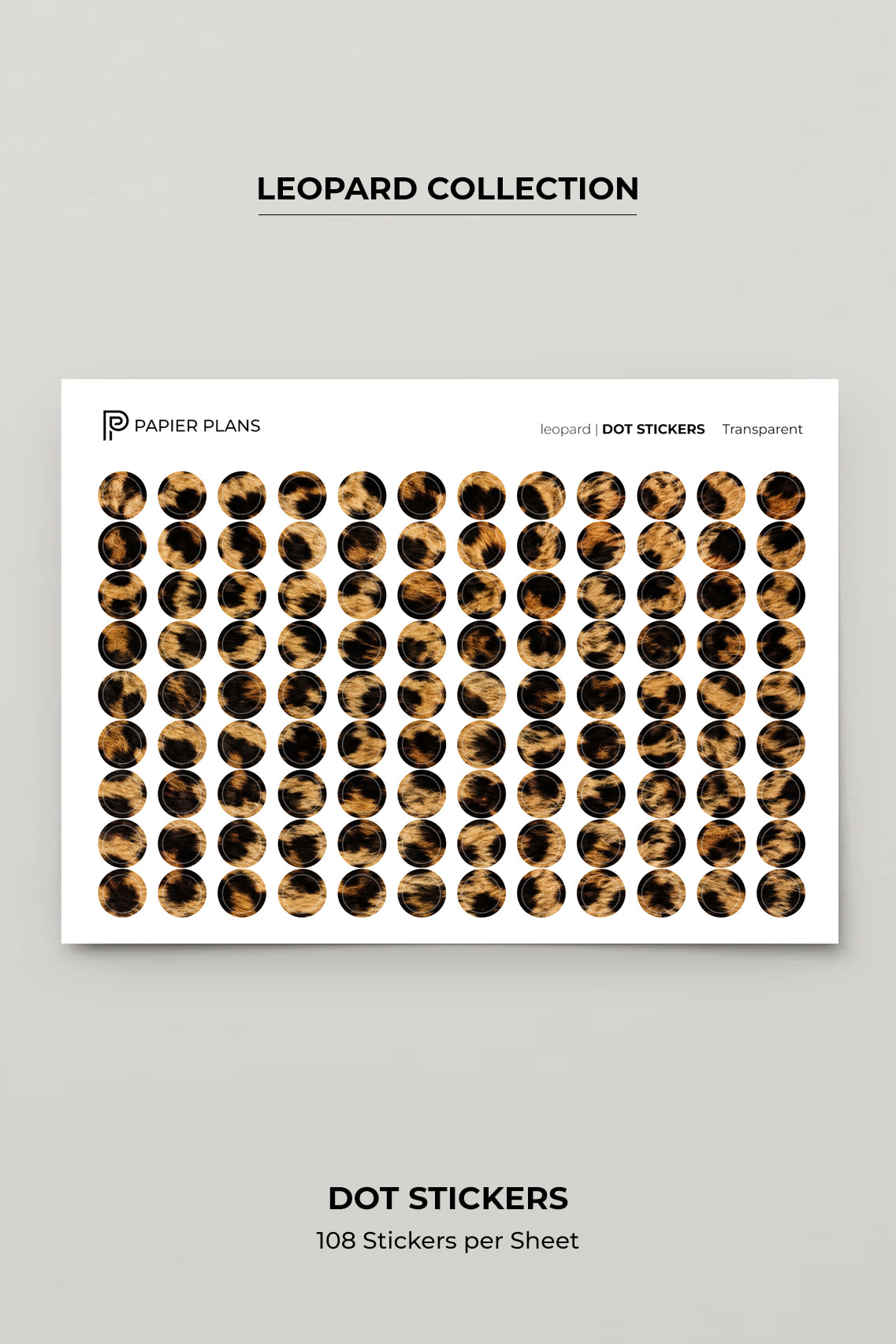 Dot Stickers - Leopard Print