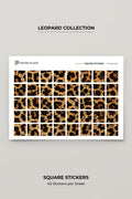 Square Stickers - Leopard Print