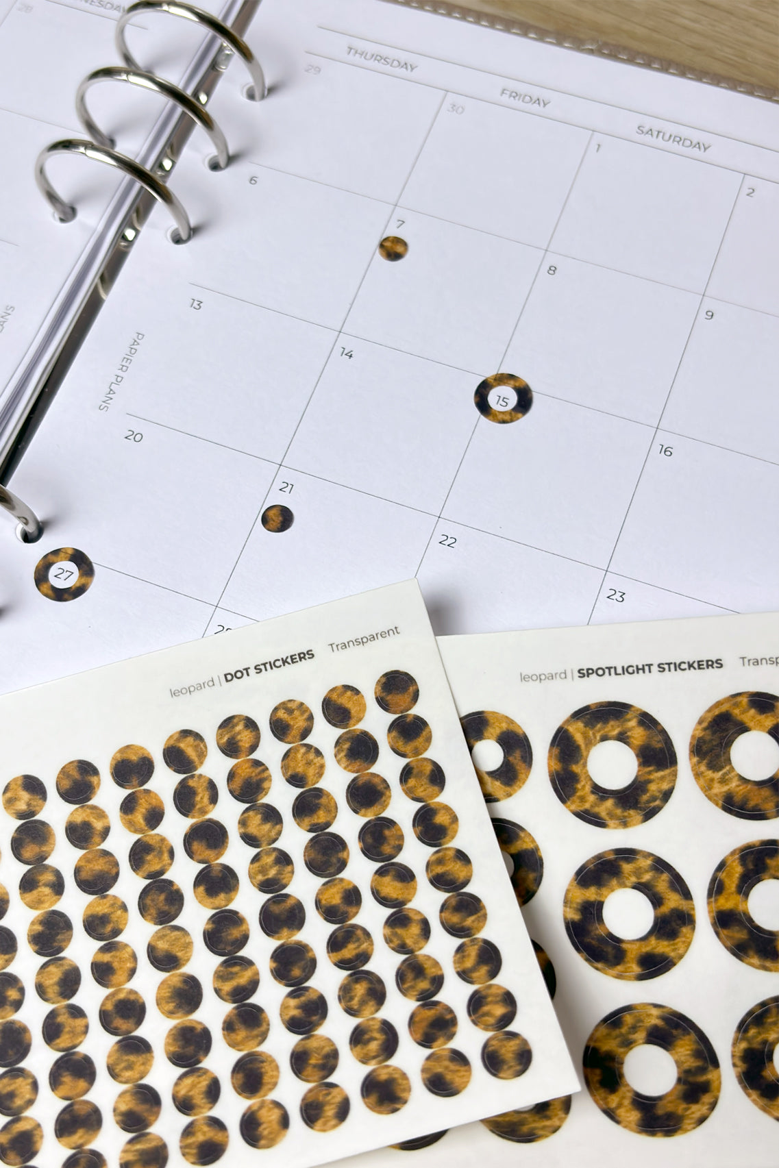 Square Stickers - Leopard Print