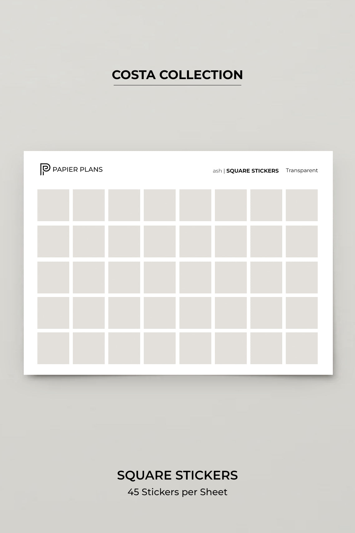Square stickers - Costa Collection