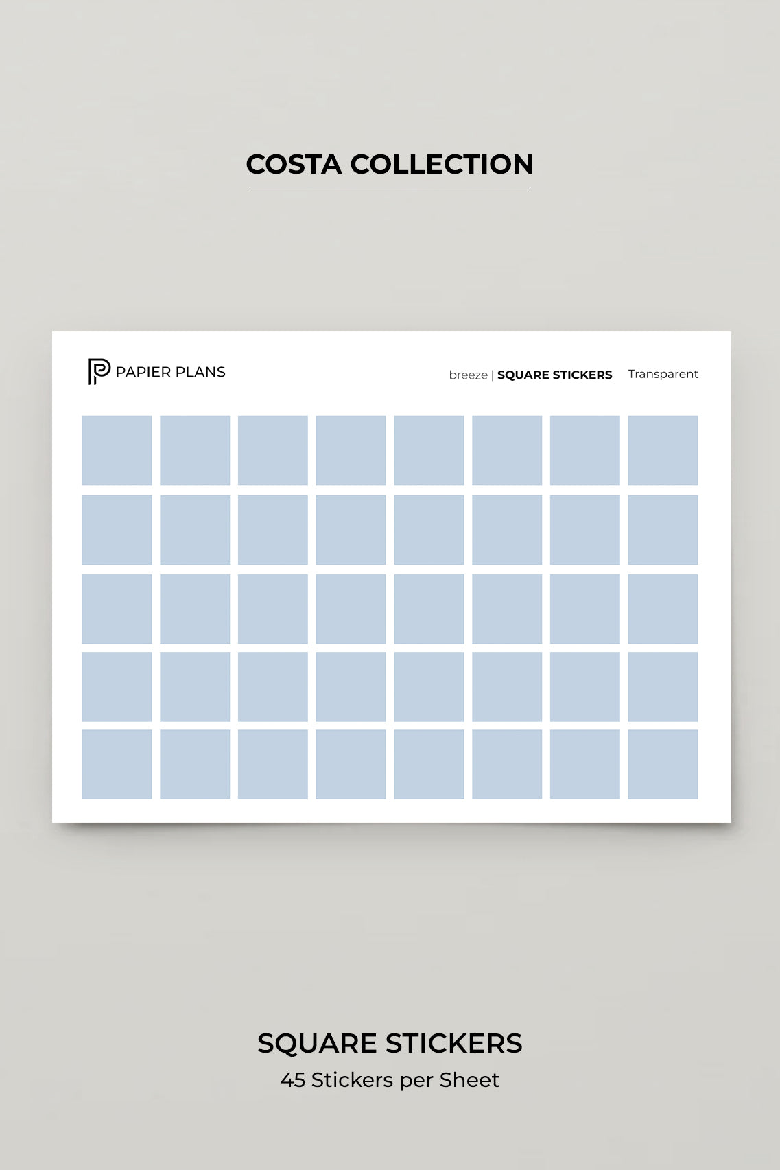Square stickers - Costa Collection