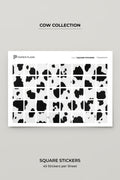 Square stickers - Cow