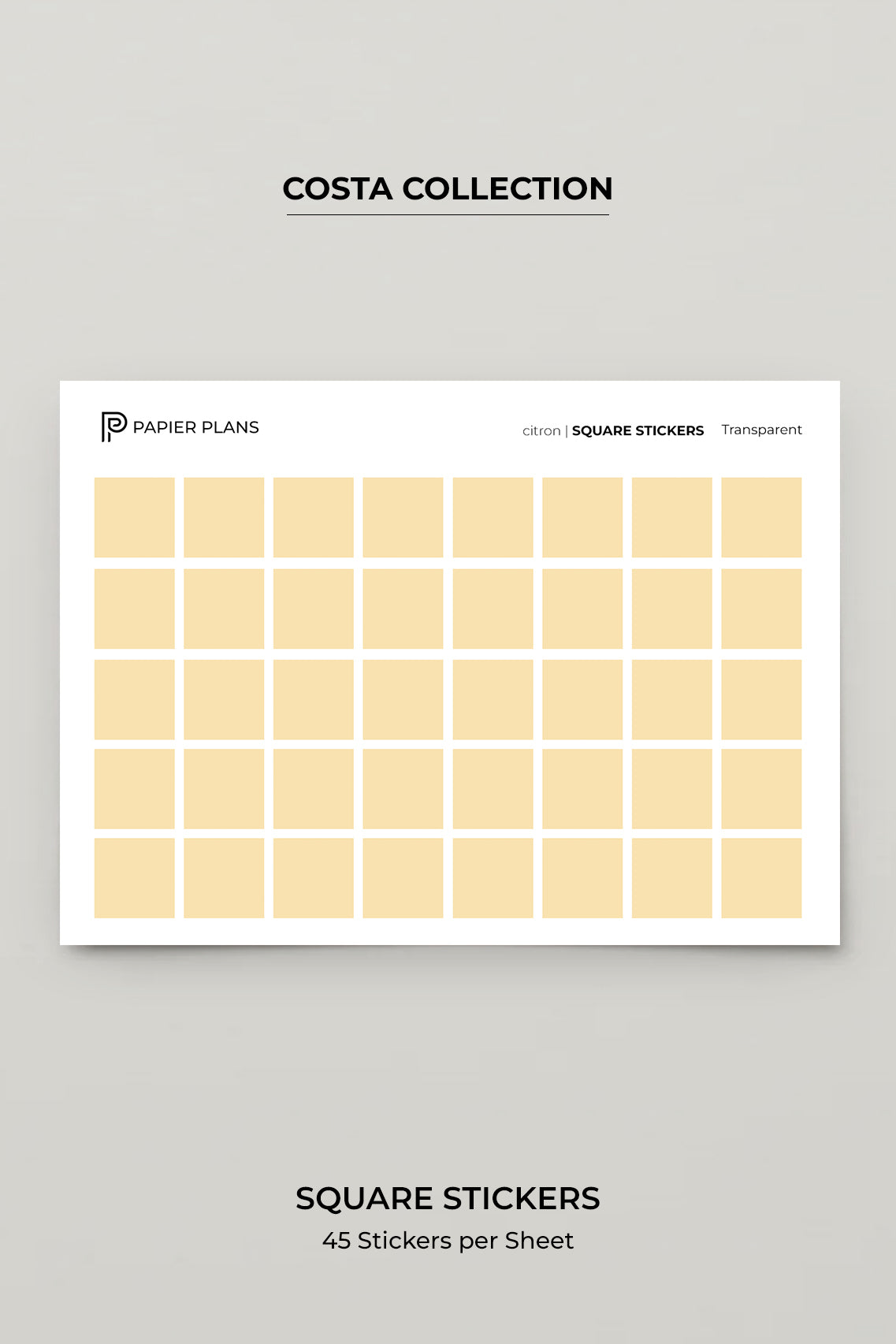 Square stickers - Costa Collection