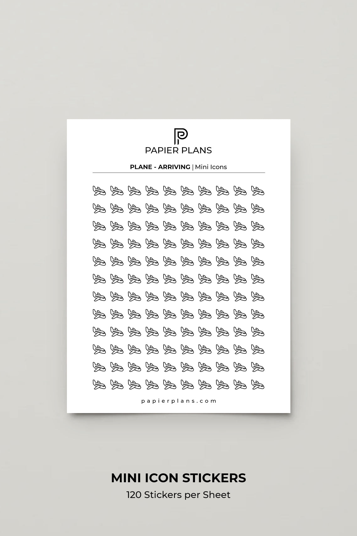 Mini Icons - Arriving Plane