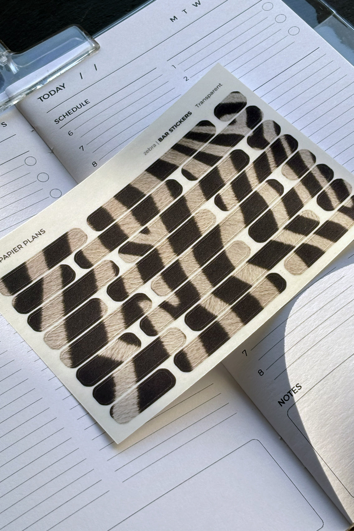 Bar Stickers - Zebra Print
