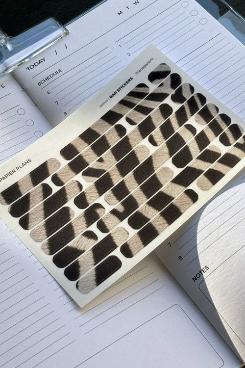 Bar Stickers - Zebra Print