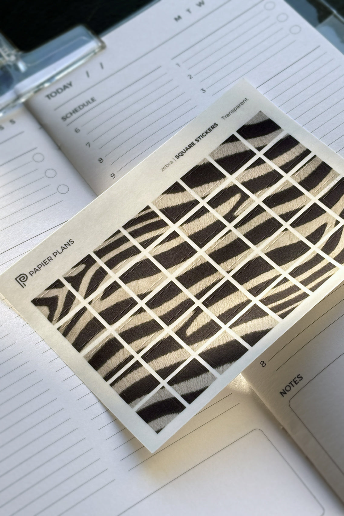 Square Stickers - Zebra Print