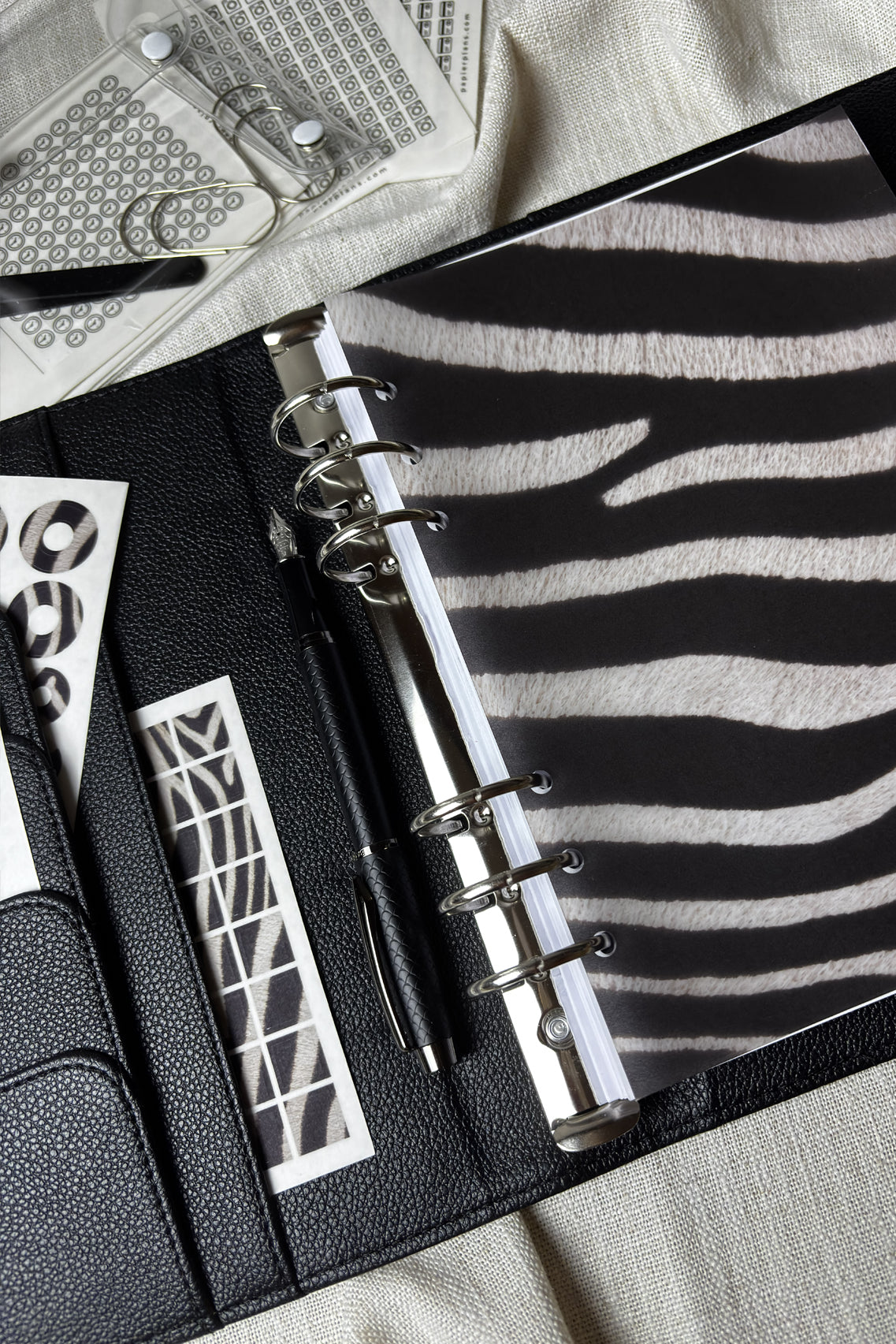 Vellum Planner Dashboard - Zebra Print