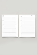 Undated weekly horizontal insert